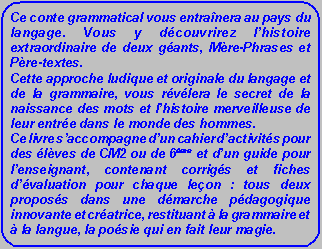 l'histoire extraordinaire de deux  géants: Mère-Phrase et Père-Textes